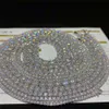 Проход Алмазного тестера ICED OUT VVS MOISSANITE 2/3/4/5/6,5 мм теннисный браслет 925 Стерлинговое серебряное ожерелье