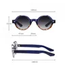 Lunettes de soleil Rétro Round Punk Men Tr90 Cadre Fashion Clear Anti Blue Lumières Femmes Luxury Tac Lens Rivets Sun Glasse