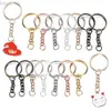 Y40H Keychains Lanyards 10 / 20pcs Silver Color Metal Keychain Ring Split Ring Keyfob Honder Salls Femmes Femmes Men Diy Clé des anneaux Accessoires en gros D240417