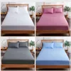 Sets Sheet Bedding 100% Cotton Fitted With Elastic Bands Non Slip Adjustable Mattress Covers For Single Double King Queen Bed 140160200Cm 230531