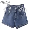 Damesjeans sexy denim shorts slanke fit broek 2024 zomer terug holle out kwaliteit hoge taille strak vrouwelijk elastisch kort