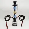 Arabia Hookah Ställ ett stort dubbelrör Shisha Glass Bottle Ceramic Bowl Slang Water Pipe Bar KTV Hookah Accessories Birthday Present D 240417