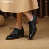 SURET Buty 2024 Spring/Autumn Women Oxfords oryginalne skórzane kobiety spiczaste palce czółenki