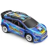 Diecast Model Cars 2023 Nyaste WLTOYS 284010 1/28 med LED-lampor 2.4G 4WD 30 km/h metallchassi Electric High Speed ​​Off-road drift RC Cars J240417