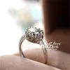 Crown Promise Ring Rose Gold Silver Aaaaa Sona CZ Impegno per matrimoni Anelli per donne per feste nuziali