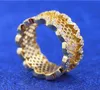 18CT Gold Plated Shine Honeycomb koronkowy pierścionek z CZ Stones Fit Fit Charm Bejdia zaręczynowe miłośnicy ślubu Moda Ring4242119