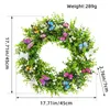 Fleurs décoratives r2ld couronne de papillons colorée pour porte d'entrée ferme de printemps artificiel décorations de mariage de jardin extérieur