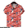 Men's Casual Shirts Hawaiian Short-sleeved Summer Shirt 3D Printed Flower Outdoor Vacation Made In China Design Clothing