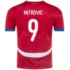 المنتخب الوطني صربيا 20 سيرجيج كرة القدم القميص رجل 24-25 كأس يورو ميجايلوفيتش 10 Tadic 11 Kostic 6 Ivanovic 1 Stojkovic 3 Tosic Milinkovic-Savic Kits