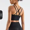 Tenue de yoga fitness Running Street Women Bra Nylon Tops Breathable Sports Gich Strap Underwear Femme Cross Beauty Back Br