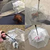 Aparel de cachorro Pet Umbrella Leash Capa de chuva montou um dia de chuva chuvoso com pistas mantém suprimentos