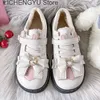 Casual skor 2024 vinter japansk lolita mjuk söt kvinnlig student jk uniform älskar kvinnor kawaii bow plysch varm zapatillas mujer