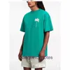 High end designer clothes for Paa Angle trendy coconut tree letter printed short sleeved tshirt for men and women high street half sleeved shirt With 1:1 original label