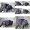 Other Festive Party Supplies 3 Ply Purple Feather Collar Shrug Cape Shawl Shoder Jacket Clothing Patry Cotume6236156 Drop Delivery Dh8Io