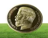10 st. Den helt nya 1901 Nicholas II från Rysslands myntminnesminnesguld 24K REAL GULD PLATED 40 MM SOUVENIR MOIN2350441