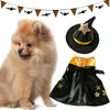 Vêtements pour chiens creux de compagnie maléfique costume costume halloween ajusté en respirable ensemble pour chiens accessoires de chats