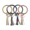 Bracelets de charme bracelets de charme 4pcs en cuir bracelet Keychain Round Key Ring GRAND HALLE HALDER BANGLE POUR DHR8N DROP Livraison DHBDN