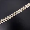 10K echte vaste goudgeel uit labiamers Hip Hop Moissanite Mens Cuban Chain