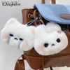 Plüschschlüsselketten Cartoon Plüsch Kaninchen Puppenspielzeug Keychain süße süße Bag Anhänger Charms Car Keyring Accessoires für Frauen Paare Kawaii Geschenk Y240415fu3h