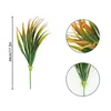 Kwiaty dekoracyjne 1PCS Anty UV Symulacja Orchid Grass 7 Plack Plastic Aquatic Flower Plant Outdoor Artificial