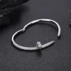 New Nail Bracelet Personality Zircon Bracelet Double Bracelet Stainless Steel