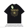 High-Quality Mardi T-Shirt Daisy Gold And Silver Same Style Summer Short Sleeve Letter Loose Print 2024 New Western Style Mens Womens T Shirt Louies Vuttion 917