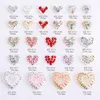 10pcs 3d coeur nail art charmes avec strass de cristal, coeur accessoires de perles de clous pour la Saint-Valentin, bijoux en alliage à clous pour salon de manucure de bricolage