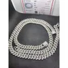 Origineel 925 zilveren sieraden Hip Hop Iced Out Sieraden VVS Moissanite Diamond Men Miami Cuban Link Chain 14mm ketting