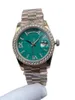 Wristwatches Dainty Watch For Women With Green Dial And Calendar Window - 36mm Timeless Elegance