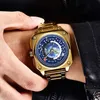 Muñeca de pulsera Lige Militar Mens Watch Band de acero inoxidable Big Business Miren Malecia Impermeable Luxuries Men Wrist para D240417