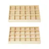 Jewelry Pouches Tray Box Wooden Decor Earrings For Women Girls Ladies Display Case Dressing Room Dorm Dresser Showcase Store