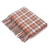 Eşarplar Aebmnhd Moda Erkekler Sıcak Boyun Kadın Klasik Houndooth Plaid Püskül Eşarp Uzun Polyester Poncho Stole Şal Sarmaları