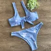 Женские купальники Женщины бикини раскололись сексуальные звездные припечатки бикини -лук