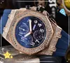 ستة Stiches شهيرة أزياء الزمن الزمنية الساعات أوتومات تاريخ Functonal Clock Clock Japan Quartz Movement Belt Belt President Diamonds Ring Gifts Watch Watch