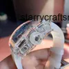 Män tittar på topp automatiska modifierade armbandsur RM011 Swiss Mechanical Crystal Case Made