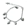 Bracelets de liaison bracelet cardiaque Bracelet de longueur réglable en argent bracelet en argent bijoux à la mode parfait pour le quotidien xxfb