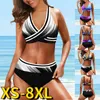 Swimwear féminin 2024 Bikini haute taille féminine sets Summer Gradient Printing Bathing Trots