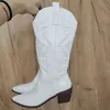 Western Shiny Boots Womens Womens Cowboy Mulheres 3 Bordado metálico joelho de joelho alto