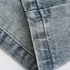 Pantaloncini da uomo jeans larghi blu vintage blu 2024