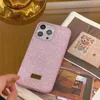 Luxury Bling Glitter Phone Cases For Iphone 11 12 13 14 15 Plus Pro Max Fashion Designer Plating Rhinestone Diamond Women Soft Silicone Sexy Girly Back Cover