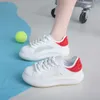 Casual Shoes Students Woman Classic Chunky Sneakers Women Flats Mesh Pet Lace Up Mid Heels Round Toe Platform Vulcanize Plus Size