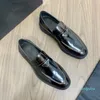 15A Fashion Dress Shoes Platform Low-Top Chunky Casual Leatherl High Heel Black brown Desiger Man Size 38-45