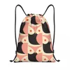 Boodschappentassen op maat gemaakte vogels patroon trekkoord backpack dames mannen lichtgewicht orla kiely gym sport sackpack zakken om te reizen