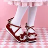 Scarpe vestiti fibbia dolce ragazza femmina kawaii tea party giapponese carino anime lolita harujuku cosplay women piattaforma sandali