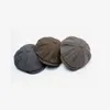 P76R P76R Berets 2023 Папа Зимняя подготовила шляпа Ivy Casual Newsboy Caps для взрослых восьмиугольные шляпы Big Hat Man Plus Beret 58 см 60 см D240418