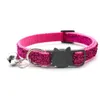 Hondentraining gehoorzaamheid kragen groothandel 24 pc's blingbling puppy kitten verstelbare huisdier kraag met bel nek band katten gezicht knop dhwxq