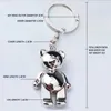 سلاسل المفاتيح Lanyards GWWFS Teddy Bear Presant Keains for Women Men Metal Alloy Bag Charm Cark Keychain key Ring Holder Gift D240417