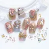 Régistes en cristal pour ongles, verre à dos plat Gemmes rose champagne rose fournit des aliments de bijoux de pierre précieuse scintillantes multiples