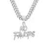 Collier de designer Hip Hop Exagéré Double Row LETTER PAS FAVORS Collier de pendentif en diamant complet