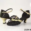 Scarpe da ballo da sala da ballo da donna latino bdsasa bd 2329 nero oro nero morbido indossare tallone danzante anticrido